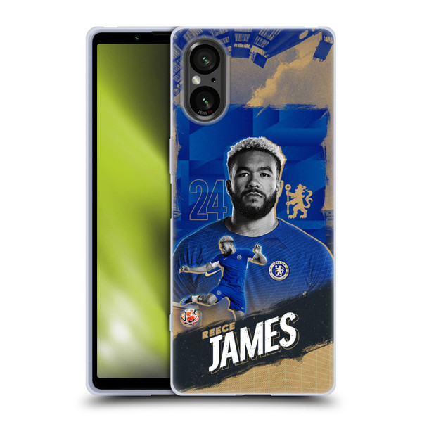 Chelsea Football Club 2023/24 First Team Reece James Soft Gel Case for Sony Xperia 5 V 5G