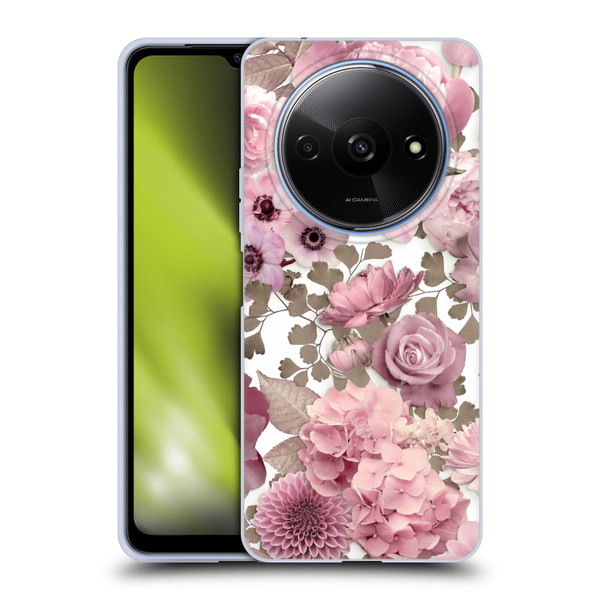 LebensArt Birds And Floral Pink Flower Pattern Kopie Soft Gel Case for Xiaomi Redmi A3