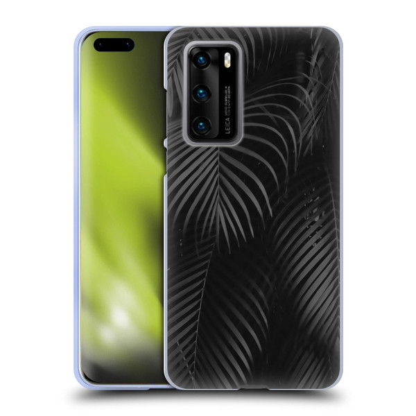 LebensArt Elegance in Black Palms Soft Gel Case for Huawei P40 5G
