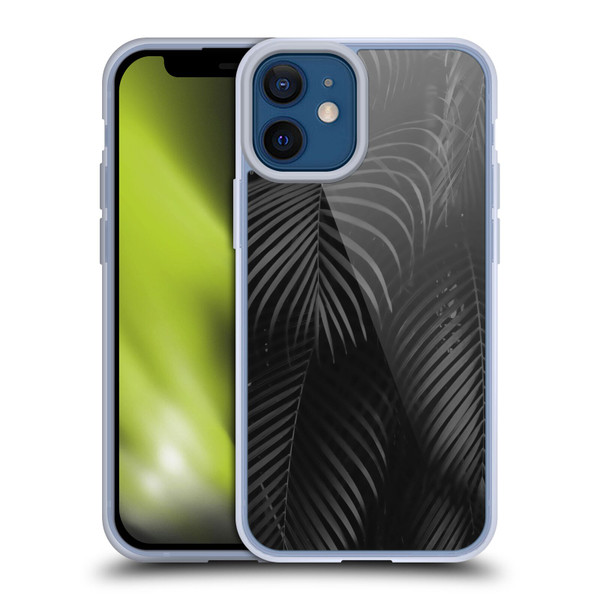 LebensArt Elegance in Black Palms Soft Gel Case for Apple iPhone 12 Mini