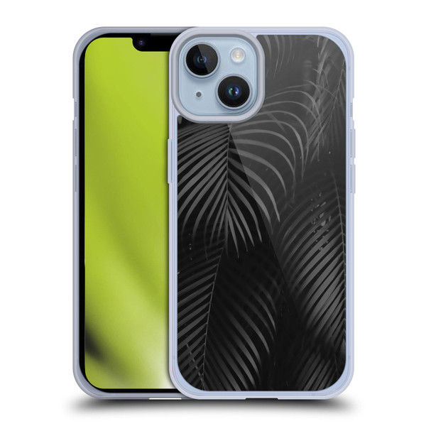 LebensArt Elegance in Black Palms Soft Gel Case for Apple iPhone 14