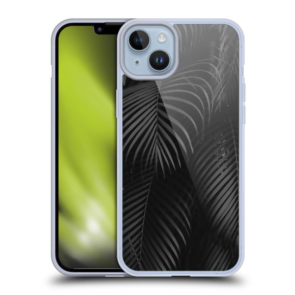 LebensArt Elegance in Black Palms Soft Gel Case for Apple iPhone 14 Plus