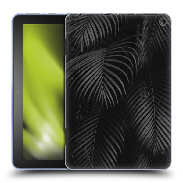 LebensArt Elegance in Black Palms Soft Gel Case for Amazon Fire HD 8/Fire HD 8 Plus 2020