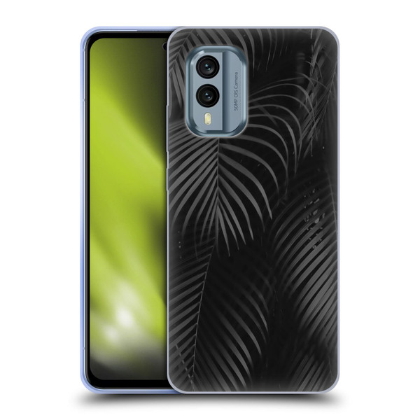 LebensArt Elegance in Black Palms Soft Gel Case for Nokia X30