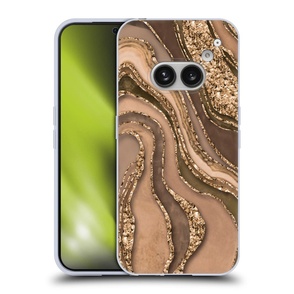 LebensArt Glamour Patterns Crystal Marble Amber Soft Gel Case for Nothing Phone (2a)