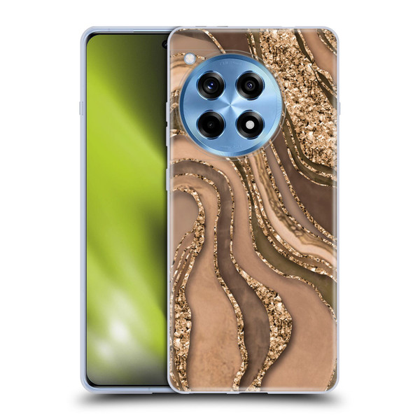 LebensArt Glamour Patterns Crystal Marble Amber Soft Gel Case for OnePlus 12R