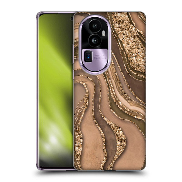 LebensArt Glamour Patterns Crystal Marble Amber Soft Gel Case for OPPO Reno10 Pro+
