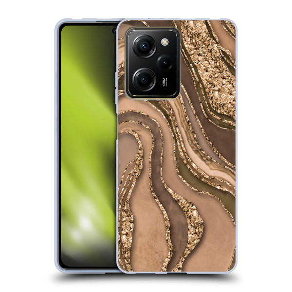 LebensArt Glamour Patterns Crystal Marble Amber Soft Gel Case for Xiaomi Redmi Note 12 Pro 5G