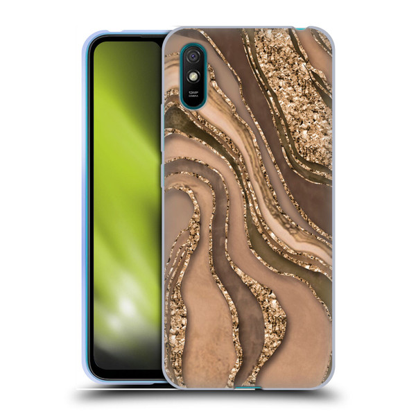 LebensArt Glamour Patterns Crystal Marble Amber Soft Gel Case for Xiaomi Redmi 9A / Redmi 9AT