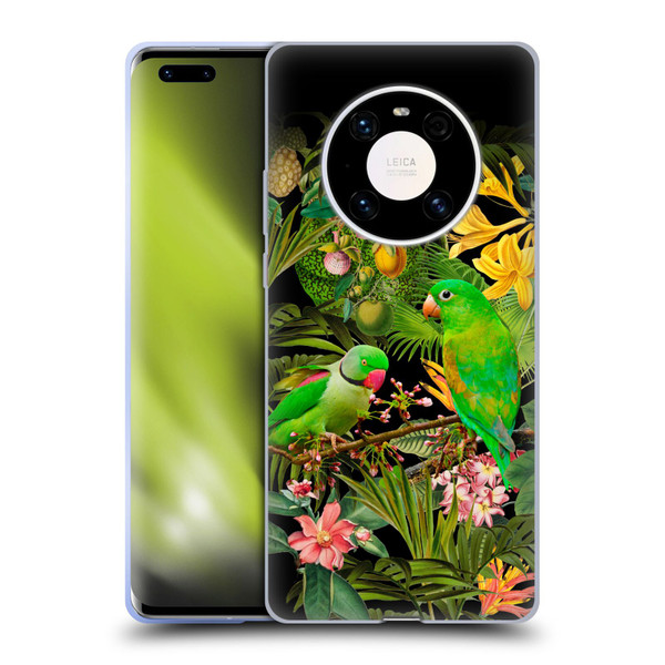 LebensArt Jungle Plants And Animals Parakeets Soft Gel Case for Huawei Mate 40 Pro 5G