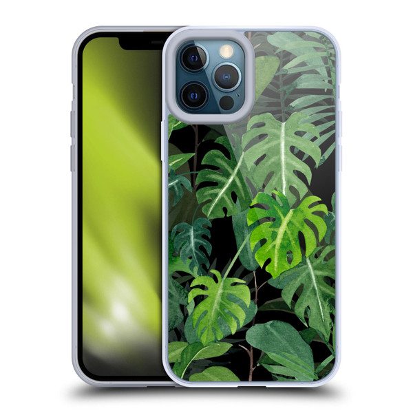 LebensArt Jungle Plants And Animals Monstera Soft Gel Case for Apple iPhone 12 Pro Max