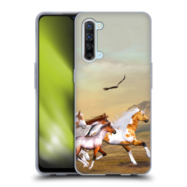 Simone Gatterwe Horses Wild Herd Soft Gel Case for OPPO Find X2 Lite 5G
