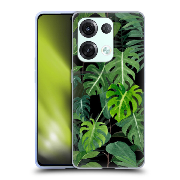 LebensArt Jungle Plants And Animals Monstera Soft Gel Case for OPPO Reno8 Pro