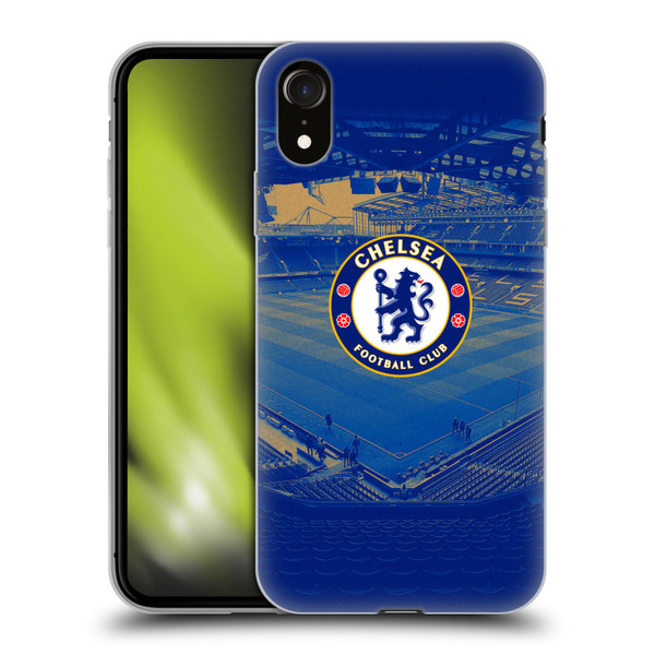 Chelsea Football Club Retro Kit and Stadium Stamford Bridge Soft Gel Case for Apple iPhone XR Chelsea Football Club Retro Kit and Stadium Stamford Bridge Soft Gel Case for Apple iPhone XR