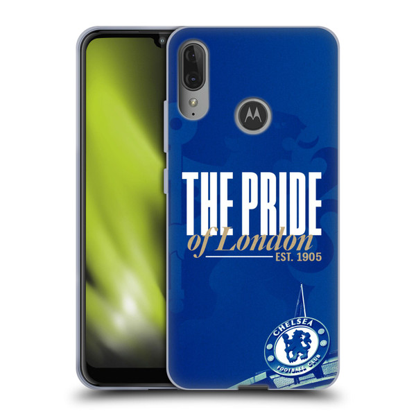 Chelsea Football Club Retro Kit and Stadium Pride Of London Soft Gel Case for Motorola Moto E6 Plus