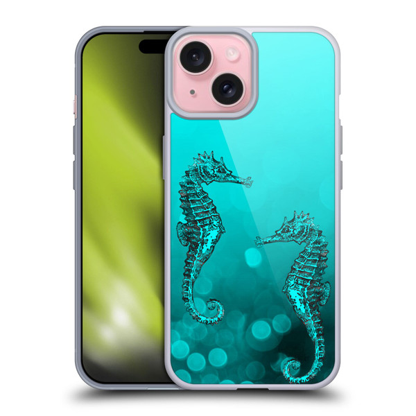 LebensArt Mix Art Seahorse Soft Gel Case for Apple iPhone 15