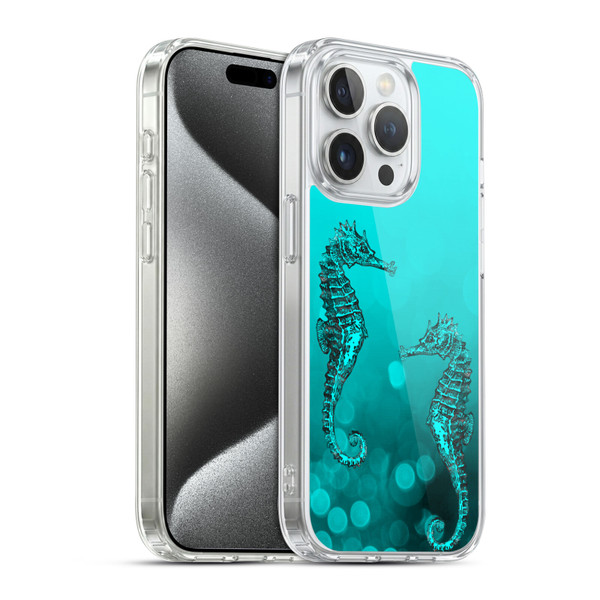 LebensArt Mix Art Seahorse Soft Gel Case for Apple iPhone 15 Pro & MagSafe