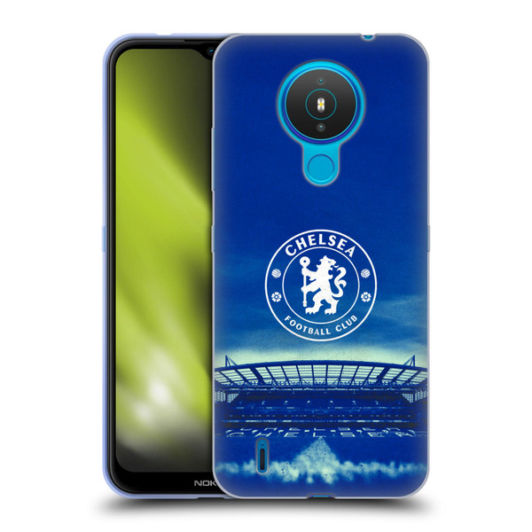 Chelsea Football Club Retro Kit and Stadium Logo Soft Gel Case for Nokia 1.4