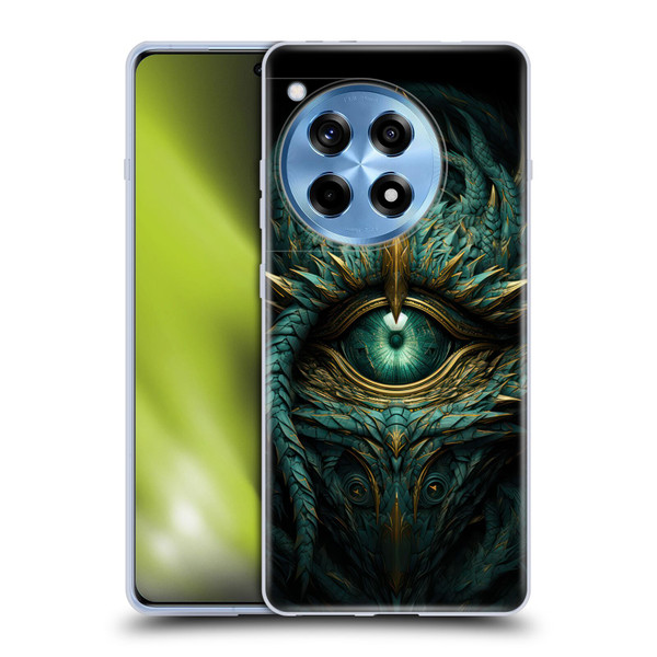 LebensArt Mix Art Teal Green Dragon Eye Soft Gel Case for OnePlus 12R