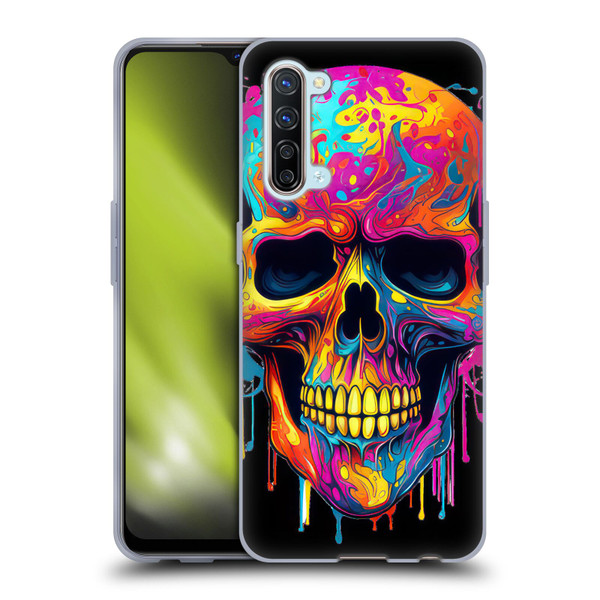 LebensArt Mix Art Rainbow Skull Soft Gel Case for OPPO Find X2 Lite 5G
