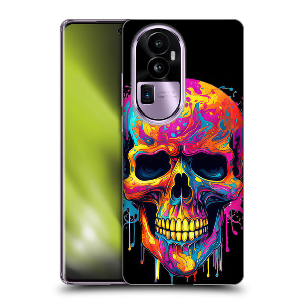 LebensArt Mix Art Rainbow Skull Soft Gel Case for OPPO Reno10 Pro+