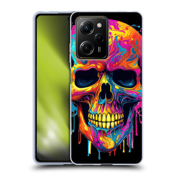 LebensArt Mix Art Rainbow Skull Soft Gel Case for Xiaomi Redmi Note 12 Pro 5G