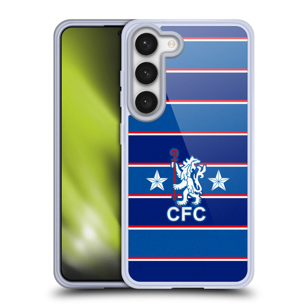 Chelsea Football Club Retro Kit and Stadium 1984 Home Soft Gel Case for Samsung Galaxy S23 5G
