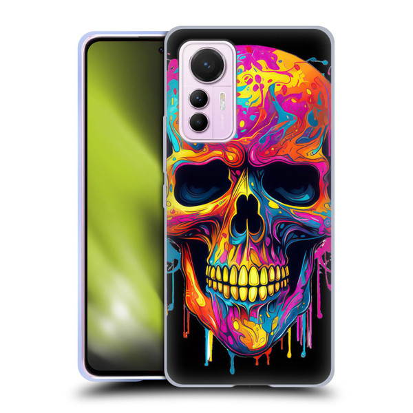 LebensArt Mix Art Rainbow Skull Soft Gel Case for Xiaomi 12 Lite