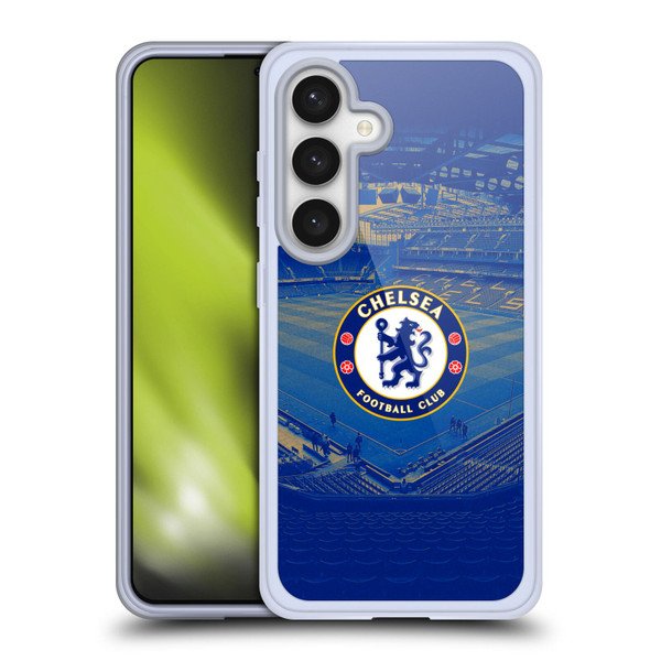 Chelsea Football Club Retro Kit and Stadium Stamford Bridge Soft Gel Case for Samsung Galaxy S24 5G
