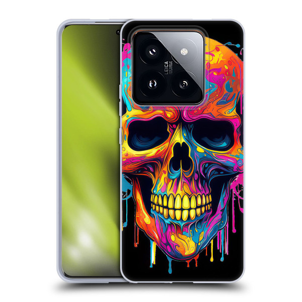 LebensArt Mix Art Rainbow Skull Soft Gel Case for Xiaomi 14 Pro