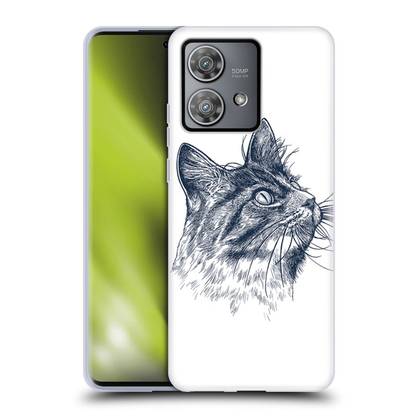 Rachel Caldwell Animals 3 Cat Soft Gel Case for Motorola Edge 40 Neo 5G