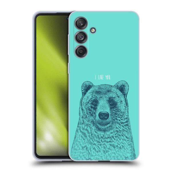 Rachel Caldwell Illustrations Bear Root Soft Gel Case for Samsung Galaxy M55 5G