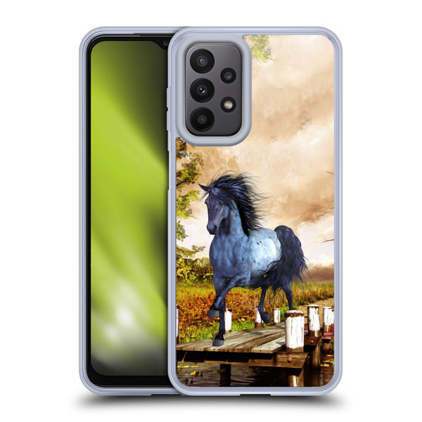 Simone Gatterwe Horses On The Lake Soft Gel Case for Samsung Galaxy A23 / 5G (2022)