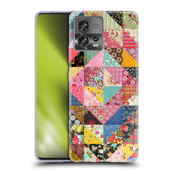 Rachel Caldwell Patterns Quilt Soft Gel Case for Motorola Moto Edge 30 Fusion