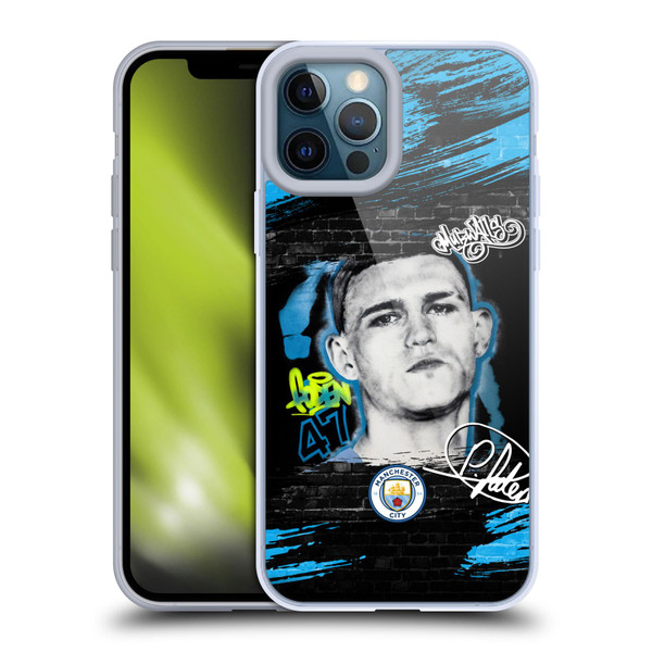 Manchester City Man City FC Graffiti Collection by Murwalls Phil Foden Soft Gel Case for Apple iPhone 12 Pro Max