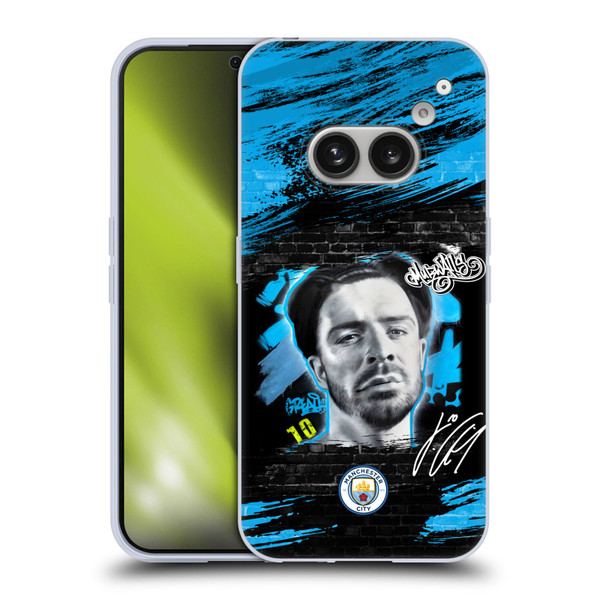 Manchester City Man City FC Graffiti Collection by Murwalls Jack Grealish Soft Gel Case for Nothing Phone (2a)