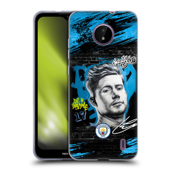 Manchester City Man City FC Graffiti Collection by Murwalls Kevin De Bruyne Soft Gel Case for Nokia C10 / C20