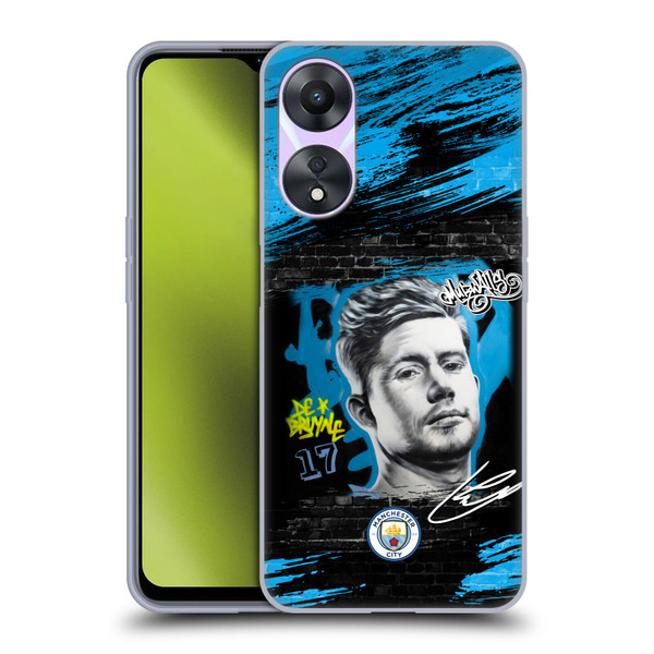 Manchester City Man City FC Graffiti Collection by Murwalls Kevin De Bruyne Soft Gel Case for OPPO A78 4G