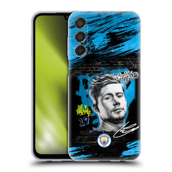 Manchester City Man City FC Graffiti Collection by Murwalls Kevin De Bruyne Soft Gel Case for Samsung Galaxy M15/F15 5G