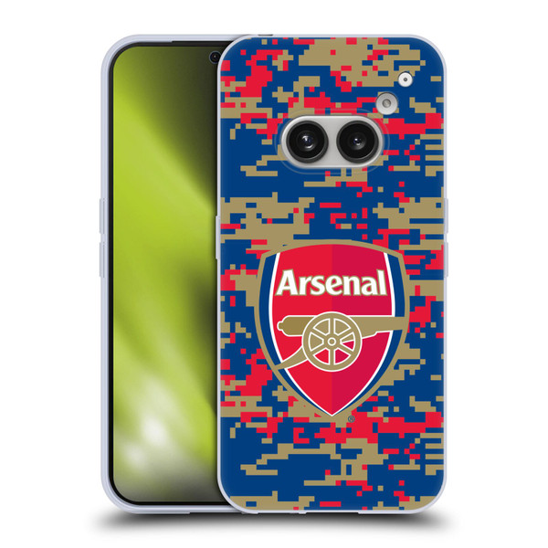 Arsenal FC Crest Patterns Digital Camouflage Soft Gel Case for Nothing Phone (2a)