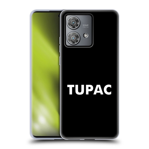 Tupac Shakur Logos Sans Serif Soft Gel Case for Motorola Edge 40 Neo 5G