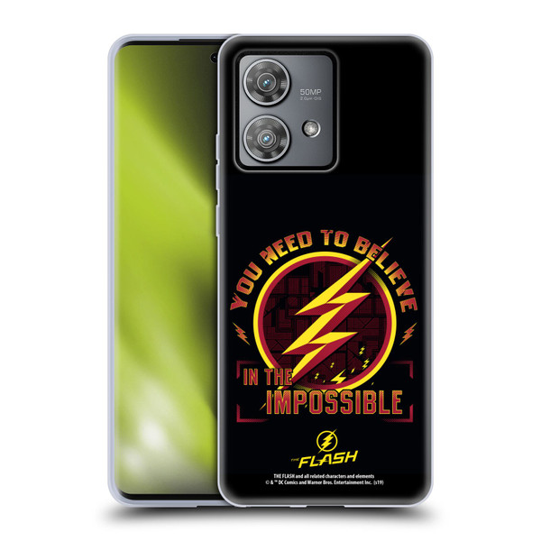 The Flash TV Series Graphics Believe Soft Gel Case for Motorola Edge 40 Neo 5G