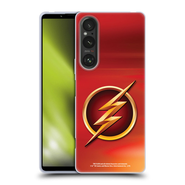The Flash TV Series Logos Red Soft Gel Case for Sony Xperia 1 V 5G