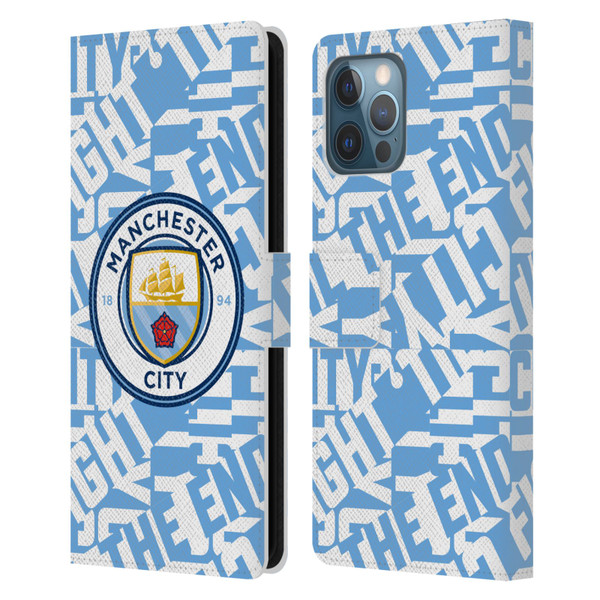 Manchester City Man City FC Graphics Sky Blue Pattern Fight Leather Book Wallet Case Cover For Apple iPhone 12 Pro Max