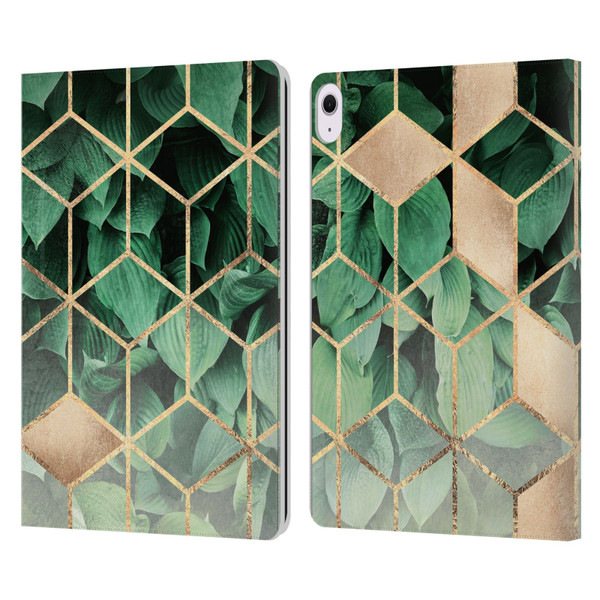 Elisabeth Fredriksson Sparkles Leaves And Cubes Leather Book Wallet Case Cover For Apple iPad Air 13 2024