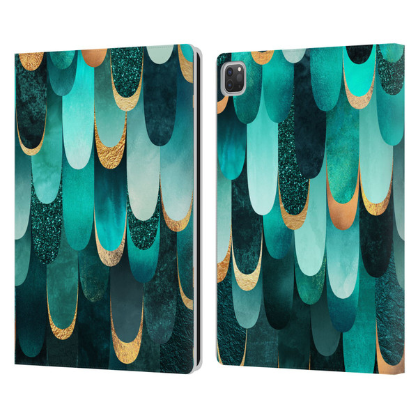 Elisabeth Fredriksson Sparkles Turquoise Leather Book Wallet Case Cover For Apple iPad Pro 13 M4 2024