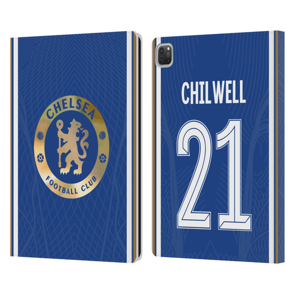 Chelsea Football Club 2023/24 Players Home Kit Ben Chilwell Leather Book Wallet Case Cover For Apple iPad Pro 13 M4 2024