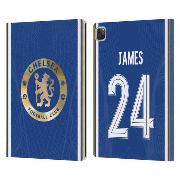 Chelsea Football Club 2023/24 Players Home Kit Reece James Leather Book Wallet Case Cover For Apple iPad Pro 13 M4 2024