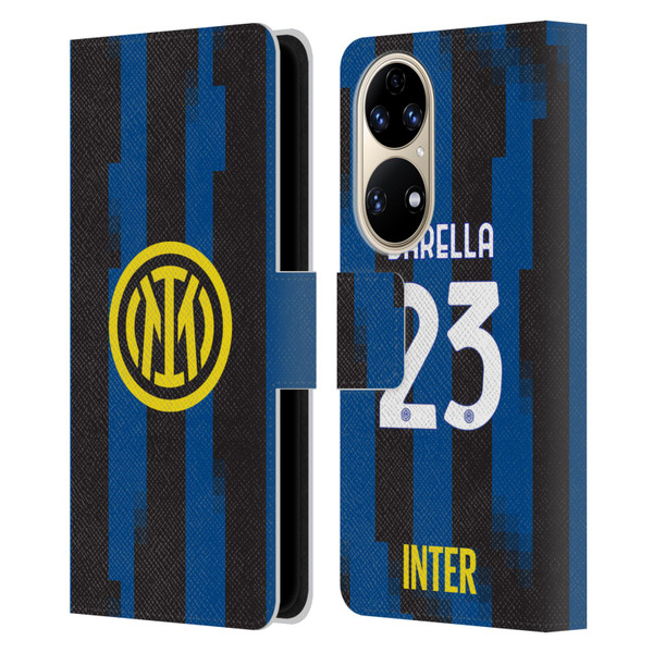 Fc Internazionale Milano 2023/24 Players Home Kit Nicolò Barella Leather Book Wallet Case Cover For Huawei P50