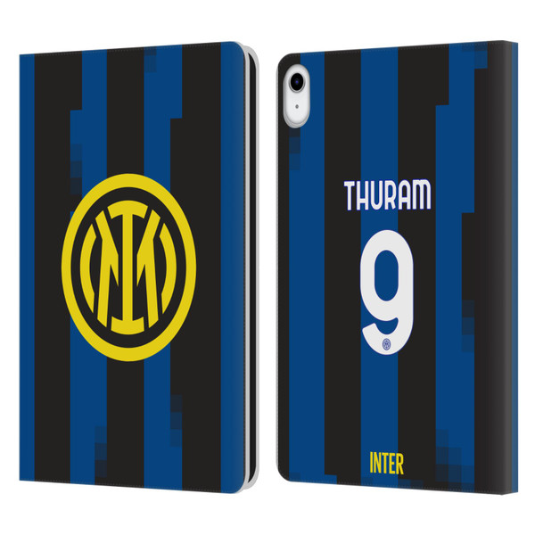 Fc Internazionale Milano 2023/24 Players Home Kit Marcus Thuram Leather Book Wallet Case Cover For Apple iPad 10.9 (2022)